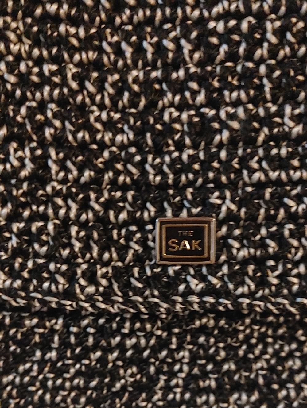The Sak Black & White Woven Flap Mini Crossbody - Picture 2 of 8